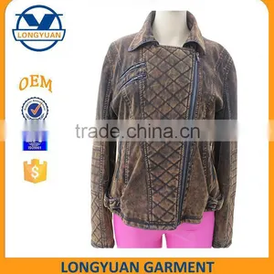 New Design Lasest Fashion Spring and Fall Style pu Leather Jacket for Woman thumbnail-1