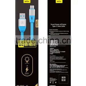 Baseus Original Auto-disconnect Type C Data Cable 2.1A USB Cable Intelligent Control Chip Charging LED Type C Phone Cable Line thumbnail-2