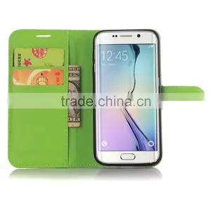 Wholesale Folio Stand Case for Samsung GALAXY S7 Edge PU Leather Flip Cover With Wallet thumbnail-4