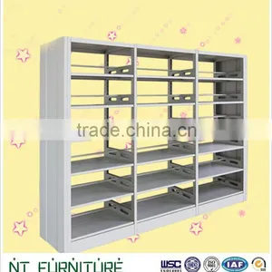 Library Furniture Metal Book Shelf , Bookshelves Designs Wooden Exported to Dubai thumbnail-1