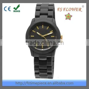 FS FLOWER - Black Ceramic Watch With Sapphire Crystal and Classic Design thumbnail-1