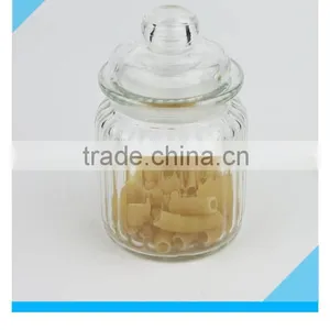 300ml Fancy Round Glass Candy Jar With Glass Lid thumbnail-5