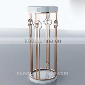 High Quality Eurpean Style Brushed Golden Stainless Steel Side Tables thumbnail-4