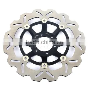 Street Bike Aluminum Alloy Motorcycle Wave Floating Brake Disc Rotor thumbnail-2