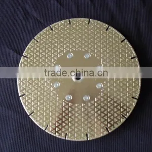 7" Segmented Pyramid Electroplated Diamond Saw Blade With Flange thumbnail-1