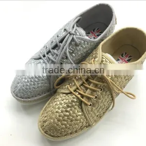 Ladies pu Woven Design Casual Shoes, pu Golden Casual Shoes, Latest Casual Shoes thumbnail-1