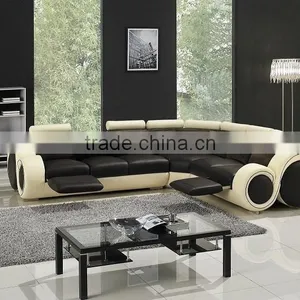Yellow Leather Recliner Sofa thumbnail-4