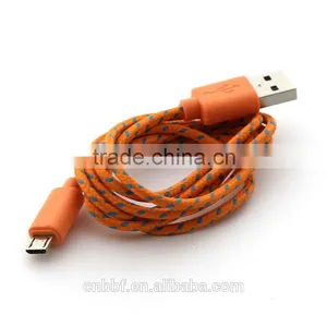 Braided Fabric 1 Metre 3 ft Micro-USB Charger Cable For Samsung Nokia LG thumbnail-1