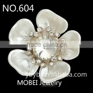 Metal Center Rhinestone Decorative Shoe Part Fabric Shoe Flower thumbnail-2