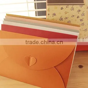 Orange Olour Envelopes for Greeting Wedding Card With Button Butterfry thumbnail-1