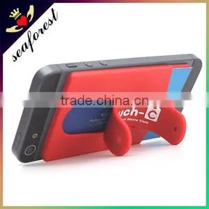 China Popular Hot 3M Silicone Smart Wallet,print 3m Adhesive Silicone Smart Phone Pocket,silicone Smart Wallet With Phone Stand thumbnail-1
