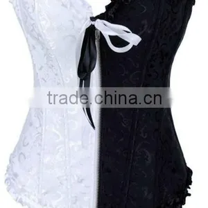 Good Looking Cheap Hot Women Sex Black and White Corsets and Bustiers thumbnail-1