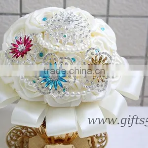 Graceful Wedding Brooch Bouquet Beaded Bouquet Bridal Bouquet thumbnail-2