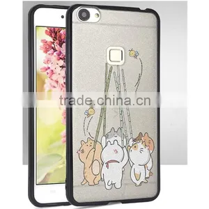 Silk Pattern Tpu+pc Bumper Case Back Cover for Xiaomi mi 5 Mimax Redmi Note 4 3 2 1 c i Pro Prime thumbnail-3
