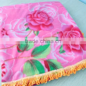 Bed Sheet Flower Printed Polar Fleece Blanket thumbnail-1