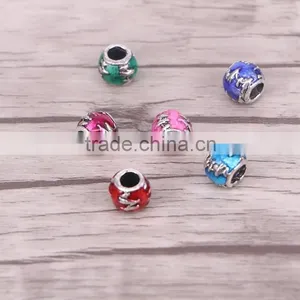 5.0mm Big Hole Charms Beads Enamel Jewelry Fits Charms Bracelets Necklace thumbnail-2