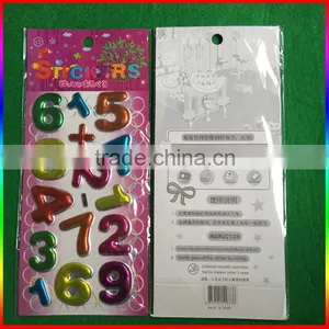 Custom Number 3D Blister Cartoon Stickers thumbnail-3