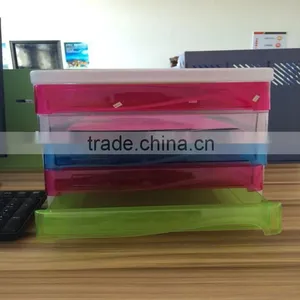 Mixed Colors Plastic Box for Put Office File Plastic Production thumbnail-1