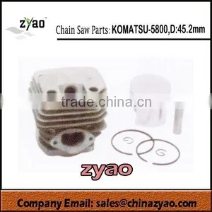 45.2mm Cylinder for KOMATSU5800 Gasoline Chain Saw, KOMATSU5800 Chainsaw Cylinder 45.2MM , Spare Parts for KOMATSU5800 Chainsaw thumbnail-1
