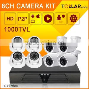 Lowest Price 1000TVL H264 Night Vison 8 Channel Cctv Camera System thumbnail-1