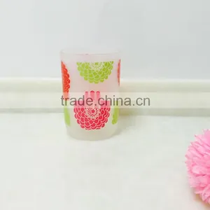 Leaf and Flower Printed Plastic Cup for Bathroom thumbnail-6