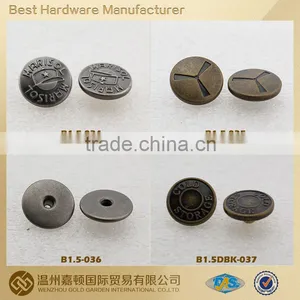 Metal Buttons for Jackets,Snap Button Cap, Various Designs Customized thumbnail-1