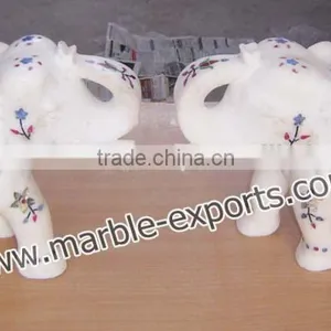 Beautiful Marble Elephant Sculpture thumbnail-1