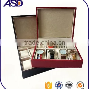 China Custom Made 2016 Trendy Fashion Wholesale Cheap pu Leather Watch Case Packaging /watch Display in Good Quality thumbnail-1