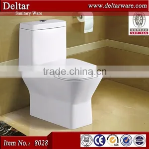 Modern Bathroom Toilet, Square Toilet Four Inch Outlet, Ceramic Foshan One Piece Toilet thumbnail-1