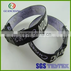 China Wholesale Plastic Clip Woven Wristband for Festival thumbnail-6