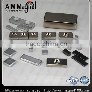 Block Magnet 40x20x10mm N35 Nickel Holds thumbnail-1