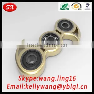 Customized Brass Hand Fidget Spinner,Aluminum Light Spinner Toy, Metal Tri-Spinner thumbnail-5