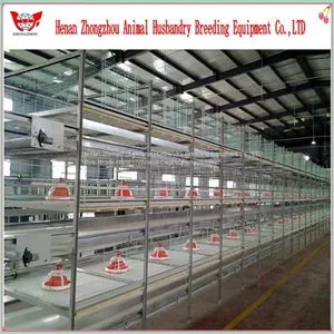 Direct Manufacturer Automatic Broiler Cage Broiler Poultry Farm House Design thumbnail-1