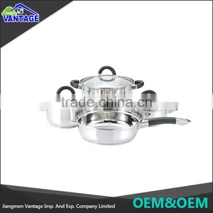 Wholesale Silicone Handle and Knob Exterior and Interior in Satin Polished Stainless Steel Cook Pan thumbnail-6