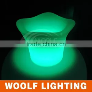 Garden Led Illuminating Plastic Flower Pot Color Changing thumbnail-3