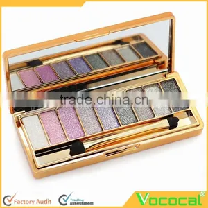 9 Colors Diamond Bright Colorful Eye Shadow Eyeshadow Super Flash Glitter Makeup Cosmetic Palette Case thumbnail-1