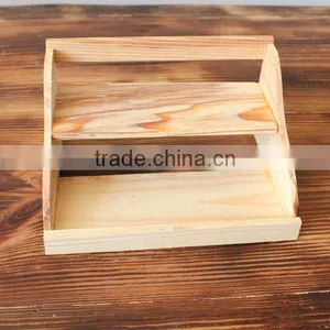 Balcony Multi-Storey Pine Wood Mini Flower Racks, Solid Wood Plant Shelf Convenient To Use thumbnail-3