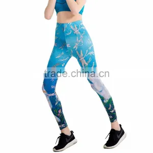 Amazon Best Saller Printed Women's Lightweight Printed Full Ankle Length Leggings for Summer(custom Logo) thumbnail-5