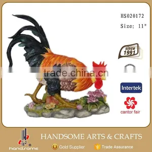11 Inch Resin Craft Animal Sculpture Year of the Rooster thumbnail-1