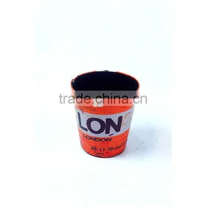 The Letter Of London Print Waste Bin Faux Leather Trash Can thumbnail-3
