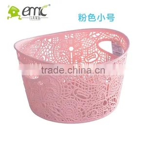 Lace Design Plastic Basket, Lace Baskets, Plastic Round Shape Basket thumbnail-6