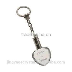 Heart Shape Laser Crystal Key Chain thumbnail-1