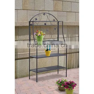 Metal Plant Holder Rack, Garden Outdoor Indoor Flower Baker Stand thumbnail-1