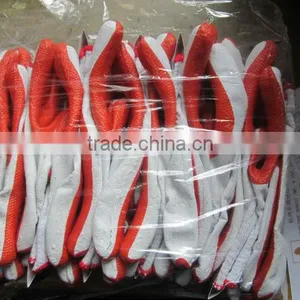 DDSAFETY 2017 Red Rubber Coated Gloves With Cotton Liner Safety Gloves thumbnail-2