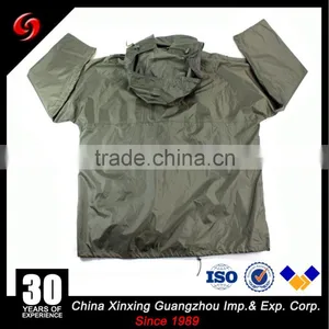 Custom Wholesale Military Olive Green Rain Poncho Raincoat With Hood thumbnail-2