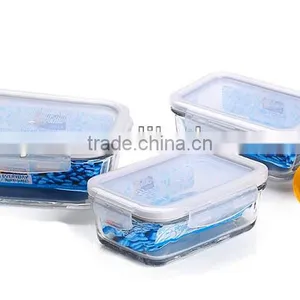 Clear Square Borosilicate Glass Food Container thumbnail-1