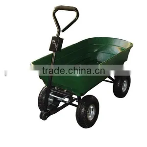 Four Wheel TC2145 Cheap Poly Garden Dump Cart Supplier thumbnail-1