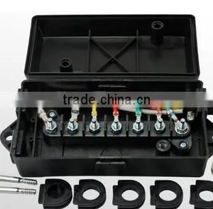 S10371 7-Way 6FT Trailer Plug Cord With 7-Pole Wiring Junction Box - Inline Harness Kit RV Blade Molded Wire Connector thumbnail-4