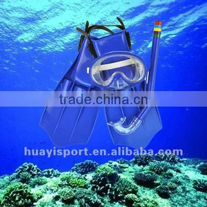 Durable Custom Professional Blue Adult Diving Mask With Snorkel and Fins thumbnail-1