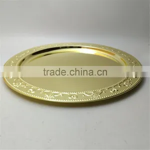 13inch Wedding Charger Plates Wholesale, Decorative Gold Stainless Steel Plate Chargers thumbnail-5